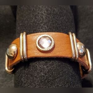 Tan leather bracelet